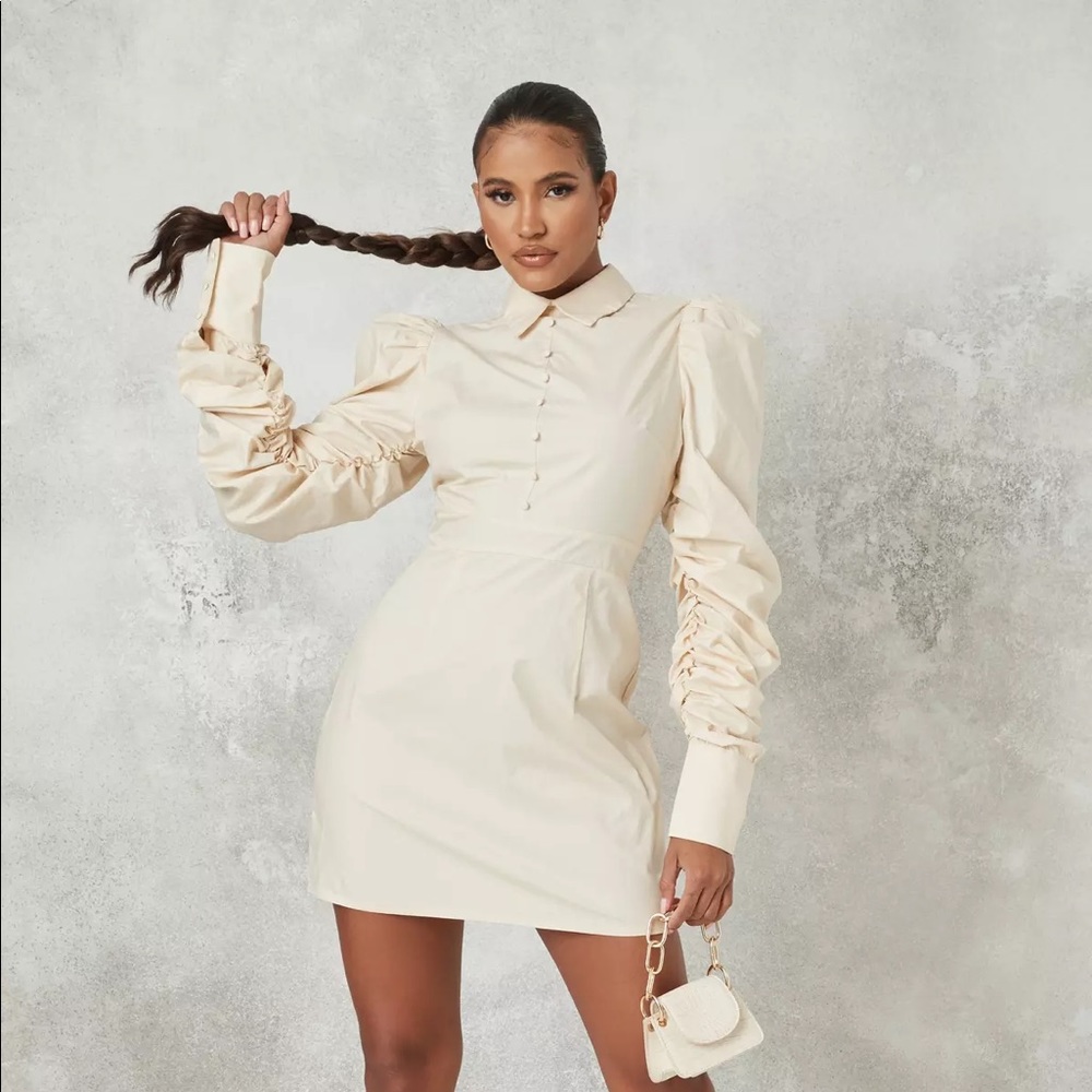 Missguided ruched sleeve dress size 10 NWT